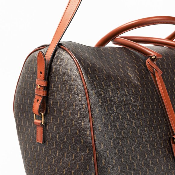 Saint Laurent Le Monogramme 72H Duffle Chestnut Cassandre Canvas & Leather Bag - Picture 9 of 16